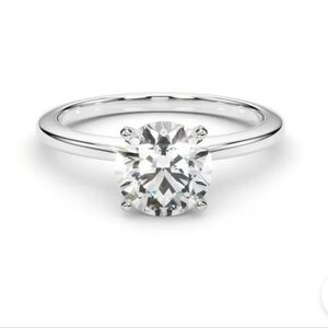 Diamond ring silver band